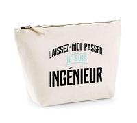Trousse Laissez Passer, Je suis Ingénieur | Pochette Toilette Maquillage | Idée Cadeau Ingénieur Humour Technique Science Drôle Original Invention