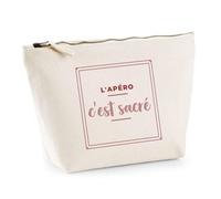 Trousse Lapero Cest Sacre - Pouch Case - Idée Trousse Rangement Cadeau Anniversaire Fête Original Famille Travail Départ Collègue Retraite Noël. - Bordeaux&Rose - 3