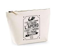 Trousse L'apéro Qui Prend l'homme | Pochette Toilette Maquillage | Idée Cadeau Alcool Humour Original Drôle Apéro Anniversaire Fête Soirée Unique