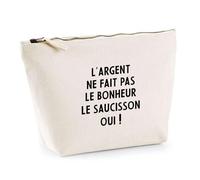 Trousse l'argent ne Fait Pas Le Bonheur | Pochette Toilette Maquillage | Idée Cadeau Humour Drôle Marrant Original Anniversaire Fête