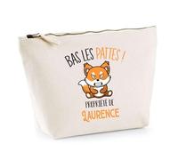 Trousse Laurence Bas Les Pattes Renard | Idée Fête des mères Cadeau Travail Retraite Trousse Maquillage Toilette