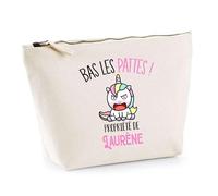 Trousse Laurène Bas Les Pattes Licorne | Idée Fête des mères Cadeau Travail Retraite Trousse Maquillage Toilette