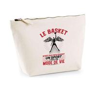 Trousse Le Basket Un Mode de Vie | Pochette Toilette Maquillage | Idée Cadeau Basket Basketteur Humour Sport Slam Dunk Joueur Drôle Original Match