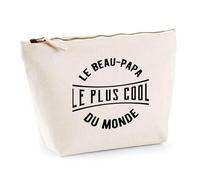 Trousse Le Beau-Papa Le Plus Cool du Monde | Pochette Toilette Maquillage | Idée Cadeau Beau Père Humour Original Noël Anniversaire Famille Amour Fête des Pères