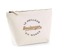Trousse Le Meilleur Boulanger du Monde | Pouch | Idée Pochette Toilette Maquillage Transport Cadeau Anniversaire Fête Original Famille Travail Départ Collègue Retraite