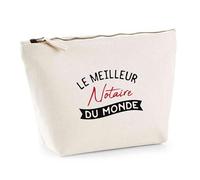 Trousse Le Meilleur notaire du Monde | Pouch | Idée Pochette Toilette Maquillage Transport Cadeau Anniversaire Fête Original Famille Travail Départ Collègue Retraite
