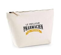 Trousse Le Meilleur pharmacien du Monde | Pouch | Idée Pochette Toilette Maquillage Transport Cadeau Anniversaire Fête Original Famille Travail Départ Collègue Retraite
