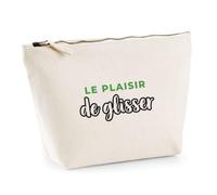 Trousse Le Plaisir de Glisser - Pouch Case - Idée Trousse Rangement Cadeau Anniversaire Fête Original Famille Travail Départ Collègue Retraite Noël. - Vert&Noir - 2