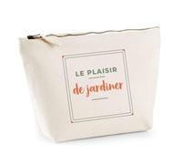 Trousse Le Plaisir de Jardiner - Pouch Case - Idée Trousse Rangement Cadeau Anniversaire Fête Original Famille Travail Départ Collègue Retraite Noël. - Vert&Terracotta - 3