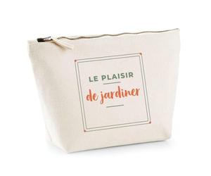 Trousse Le Plaisir de Jardiner - Pouch Case - Idée Trousse Rangement Cadeau Anniversaire Fête Original Famille Travail Départ Collègue Retraite Noël. - Vert&Terracotta - 3
