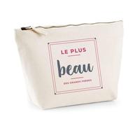 Trousse Le Plus Beau des Grands Freres - Pouch Case - Idée Trousse Rangement Cadeau Anniversaire Fête Original Famille Travail Départ Collègue Retraite Noël. - Rose&Gris - 3