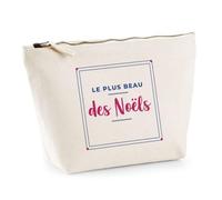Trousse Le Plus Beau des Noels - Pouch Case - Idée Trousse Rangement Cadeau Anniversaire Fête Original Famille Travail Départ Collègue Retraite Noël. - Bleu&Rouge - 3