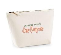 Trousse Le Plus Doux des Papas - Pouch Case - Idée Trousse Rangement Cadeau Anniversaire Fête Original Famille Travail Départ Collègue Retraite Noël. - Vert&Terracotta - 2