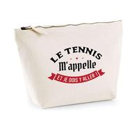 Trousse Le Tennis m'appelle | Pochette Toilette Maquillage | Idée Cadeau Tennisman Humour Sport Raquette Match Drôle Jeu