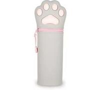 LEGAMI - Kawaii Trousse d'école 2 en 1 en Silicone Souple, Thème Kitty Paw, Porte-Stylo de Table, Fermeture à glissière, stylos Crayons de Couleur, H 21,5 cm