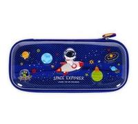 Legami - Trousse Wonderwow, Thème Space, 2 Compartiments et Porte-Stylo intérieur, Compartiment intérieur avec Tissu en Maille, Fermeture à Glissière, 23 x 11 x 5 cm