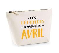 Trousse Légende d’Avril | Pochette Toilette Maquillage | Idée Cadeau Zodiaque Astrologie Mois d'anniversaire Humour Original Noël Anniversaire