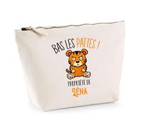 Trousse Léna Bas Les Pattes Tigre | Idée Fête des mères Cadeau Travail Retraite Trousse Maquillage Toilette