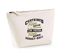 Trousse Les Filles Jouent au Basket | Pochette Toilette Maquillage | Idée Cadeau Basket Basketteur Humour Sport Slam Dunk Joueur Drôle Original Match