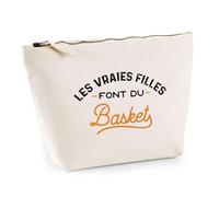 Trousse Les Vraies Font du Basket | Pochette Toilette Maquillage | Idée Cadeau Basketteur Humour Sport Slam Dunk Joueur Drôle Cadeau Match