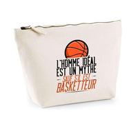 Trousse l'homme Idéal est Basketteur | Pochette Toilette Maquillage | Idée Cadeau Basket Humour Sport Slam Dunk Joueur Drôle Original Match