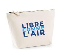 Trousse Libre comme Lair - Pouch Case - Idée Trousse Rangement Cadeau Anniversaire Fête Original Famille Travail Départ Collègue Retraite Noël. - Bleu&Turquoise - 1
