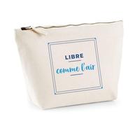 Trousse Libre comme Lair - Pouch Case - Idée Trousse Rangement Cadeau Anniversaire Fête Original Famille Travail Départ Collègue Retraite Noël. - Bleu&Turquoise - 3