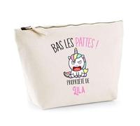 Trousse Lila Bas Les Pattes Licorne | Idée Fête des mères Cadeau Travail Retraite Trousse Maquillage Toilette
