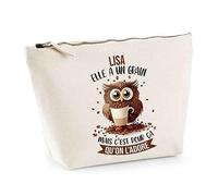 Trousse Lisa Elle a Un Grain | Pochette Toilette Maquillage Idée Sac Cadeau