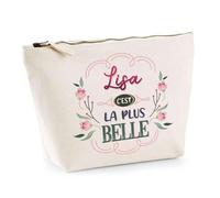 Trousse Lisa la Plus Belle | Pochette Maquillage Make-up Toilette Cadeau Fête des Mères Anniversaire Soeur Noël Tata Marraine