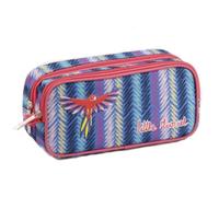 Trousse Little Marcel Perroquet - Bleu - Enfant - 22cm x 10cm x 6cm - 2 compartiments zip