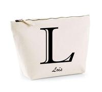 Trousse Loïs Lettre Chic | Pochette Toilette Maquillage | Idée Cadeau Prénom pour Cuisinier Barbecue Jardinage Oncle Parrain Beau Papa Collègue Départ Retraite Noël