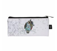 Trousse longue Chouette femme Kiub Kook Blanc 5x20x5 cm