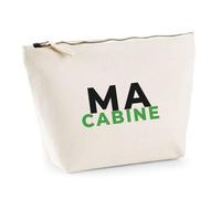 Trousse Ma Cabine - Pouch Case - Idée Trousse Rangement Cadeau Anniversaire Fête Original Famille Travail Départ Collègue Retraite Noël. - Noir&Vert - 1
