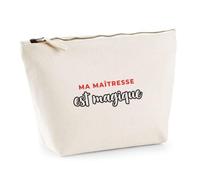 Trousse Ma Maitresse Est Magique - Pouch Case - Idée Trousse Rangement Cadeau Anniversaire Fête Original Famille Travail Départ Collègue Retraite Noël. - Rouge&Noir - 2
