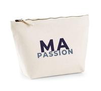 Trousse Ma Passion - Pouch Case - Idée Trousse Rangement Cadeau Anniversaire Fête Original Famille Travail Départ Collègue Retraite Noël. - Bleu&Gris - 1