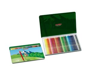 Trousse mÃ©tallique avec 36 crayons couleurs enfant Alpino Multicolore 15x15x1 cm