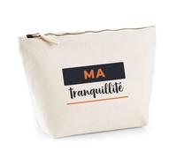 Trousse Ma Tranquillite - Pouch Case - Idée Trousse Rangement Cadeau Anniversaire Fête Original Famille Travail Départ Collègue Retraite Noël. - Bleu&Terracotta - 4