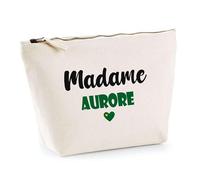 Trousse Madame Aurore - Pouch - Idée Trousse Toilette Maquillage Cadeau Anniversaire Fête Original Famille Travail Départ Collègue Retraite (Vert)