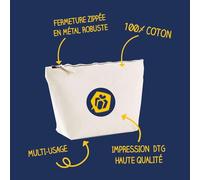 Trousse Madame Cécile - Pouch - Idée Trousse Toilette Maquillage Cadeau Anniversaire Fête Original Famille Travail Départ Collègue Retraite (Jaune)