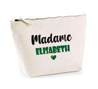 Trousse Madame Elisabeth - Pouch - Idée Trousse Toilette Maquillage Cadeau Anniversaire Fête Original Famille Travail Départ Collègue Retraite (Vert)