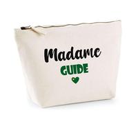 Trousse Madame Guide - Pouch - Idée Trousse Toilette Maquillage Cadeau Anniversaire Fête Original Famille Travail Départ Collègue Retraite (Vert)