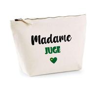Trousse Madame Juge - Pouch - Idée Trousse Toilette Maquillage Cadeau Anniversaire Fête Original Famille Travail Départ Collègue Retraite (Vert)