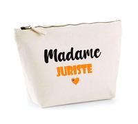 Trousse Madame Juriste - Pouch - Idée Trousse Toilette Maquillage Cadeau Anniversaire Fête Original Famille Travail Départ Collègue Retraite (Orange)