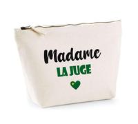Trousse Madame la Juge - Pouch - Idée Trousse Toilette Maquillage Cadeau Anniversaire Fête Original Famille Travail Départ Collègue Retraite (Vert)