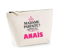 Trousse Madame Parfaite Anais - Pouch Case - Idée Trousse Rangement Cadeau Anniversaire Fête Original Famille Travail Départ Collègue Retraite Noël.