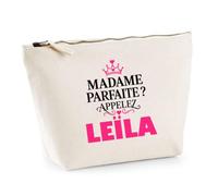 Trousse Madame Parfaite Leila - Pouch Case - Idée Trousse Rangement Cadeau Anniversaire Fête Original Famille Travail Départ Collègue Retraite Noël.