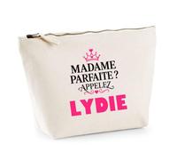 Trousse Madame Parfaite Lydie - Pouch Case - Idée Trousse Rangement Cadeau Anniversaire Fête Original Famille Travail Départ Collègue Retraite Noël.
