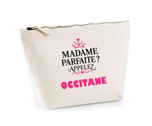 Trousse Madame Parfaite Occitane - Pouch Case - Idée Trousse Rangement Cadeau Anniversaire Fête Original Famille Travail Départ Collègue Retraite Noël.