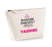 Trousse Madame Parfaite Yasmine - Pouch Case - Idée Trousse Rangement Cadeau Anniversaire Fête Original Famille Travail Départ Collègue Retraite Noël.